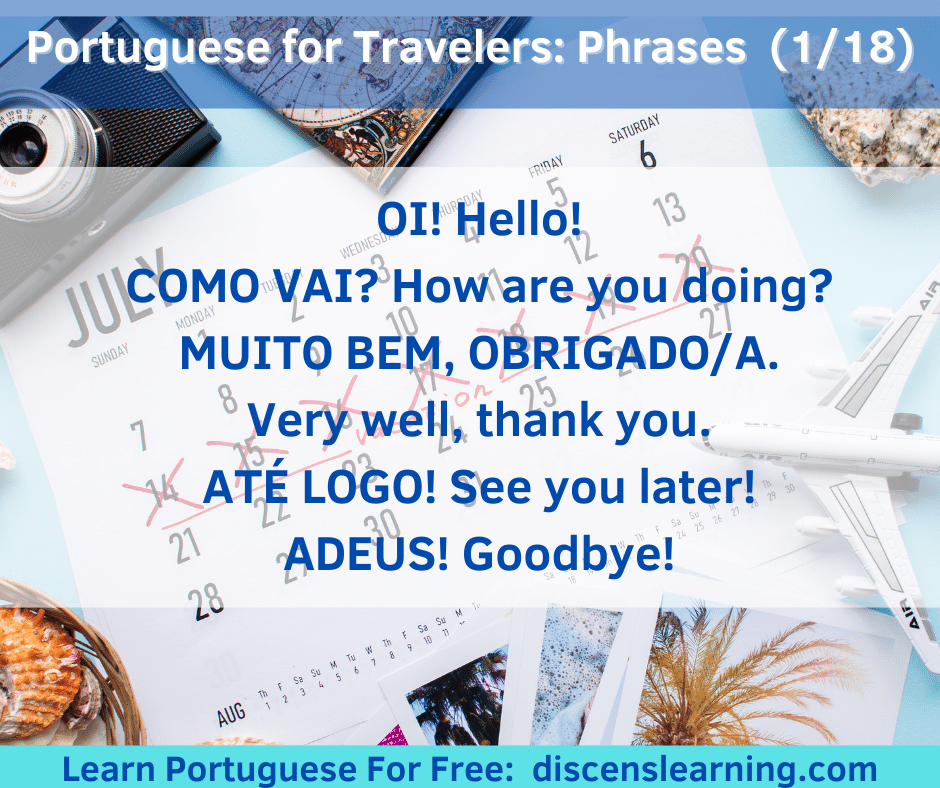 Portuguese for English-speaking travelers: how to greet and how to say goodbye